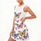 Colorful Butterfly Sleeveless Dress