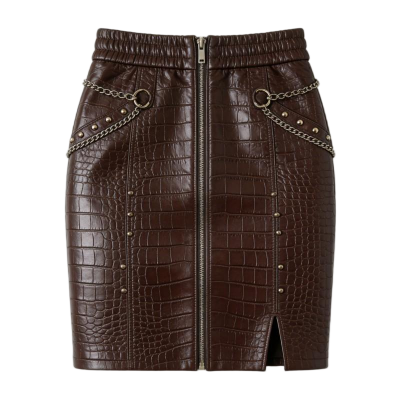 Women's Black Tiered Lace Mini Skirt with Sequin Accents & Satin Bow