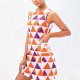 Geometric Print Sleeveless Dress