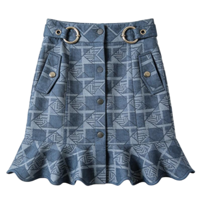 Women's Neon Green Skort with Camo Pleated Panel & Striped Accents