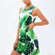 Tropical Leaf Sleeveless Dress